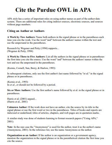 citing a website owl purdue.